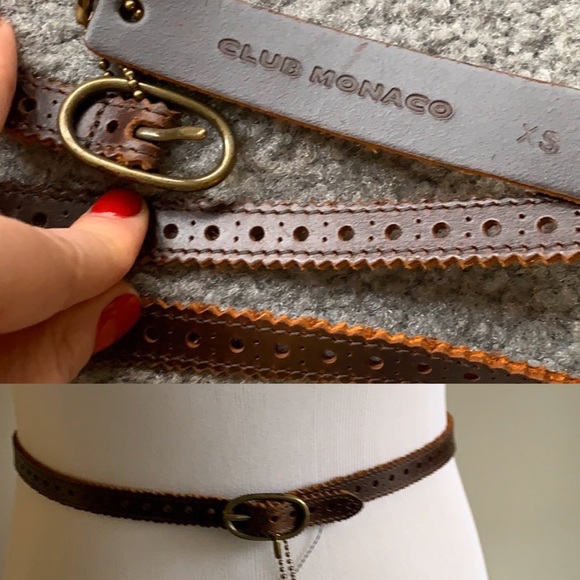 Club Monaco Accessories - Club Monaco brogue skinny belt